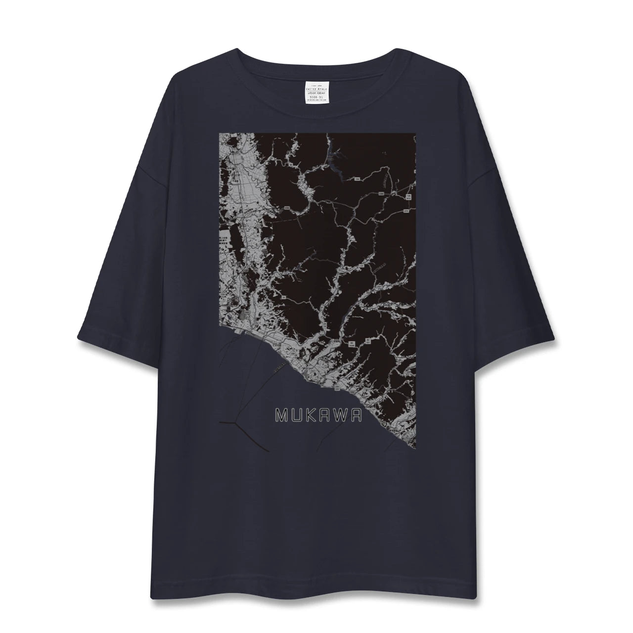 【むかわ（北海道）】地図柄ビッグシルエットTシャツ