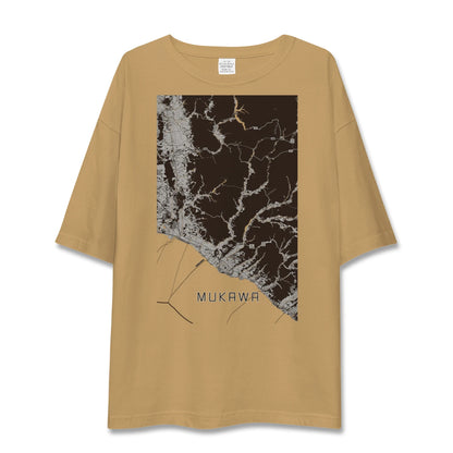 【むかわ（北海道）】地図柄ビッグシルエットTシャツ