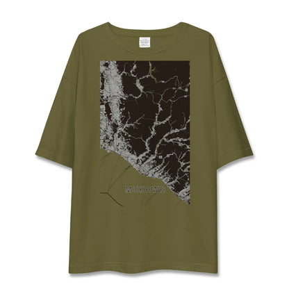 【むかわ（北海道）】地図柄ビッグシルエットTシャツ