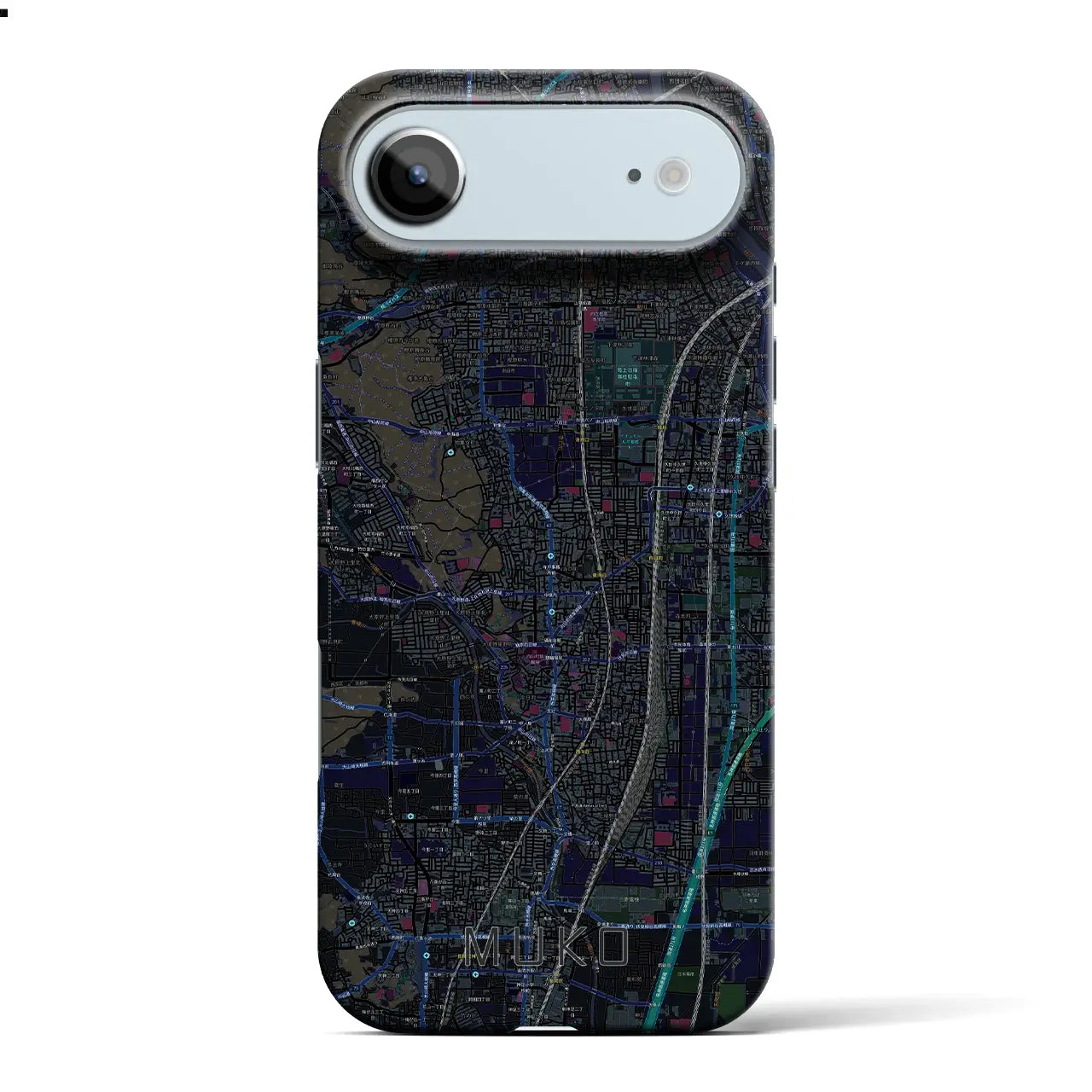 【向日（京都府）】地図柄iPhoneケース（バックカバータイプ）