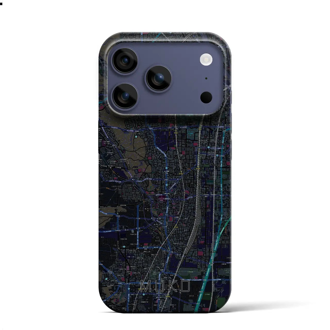 【向日（京都府）】地図柄iPhoneケース（バックカバータイプ）