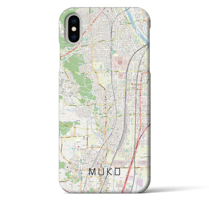 【向日（京都府）】地図柄iPhoneケース（バックカバータイプ）