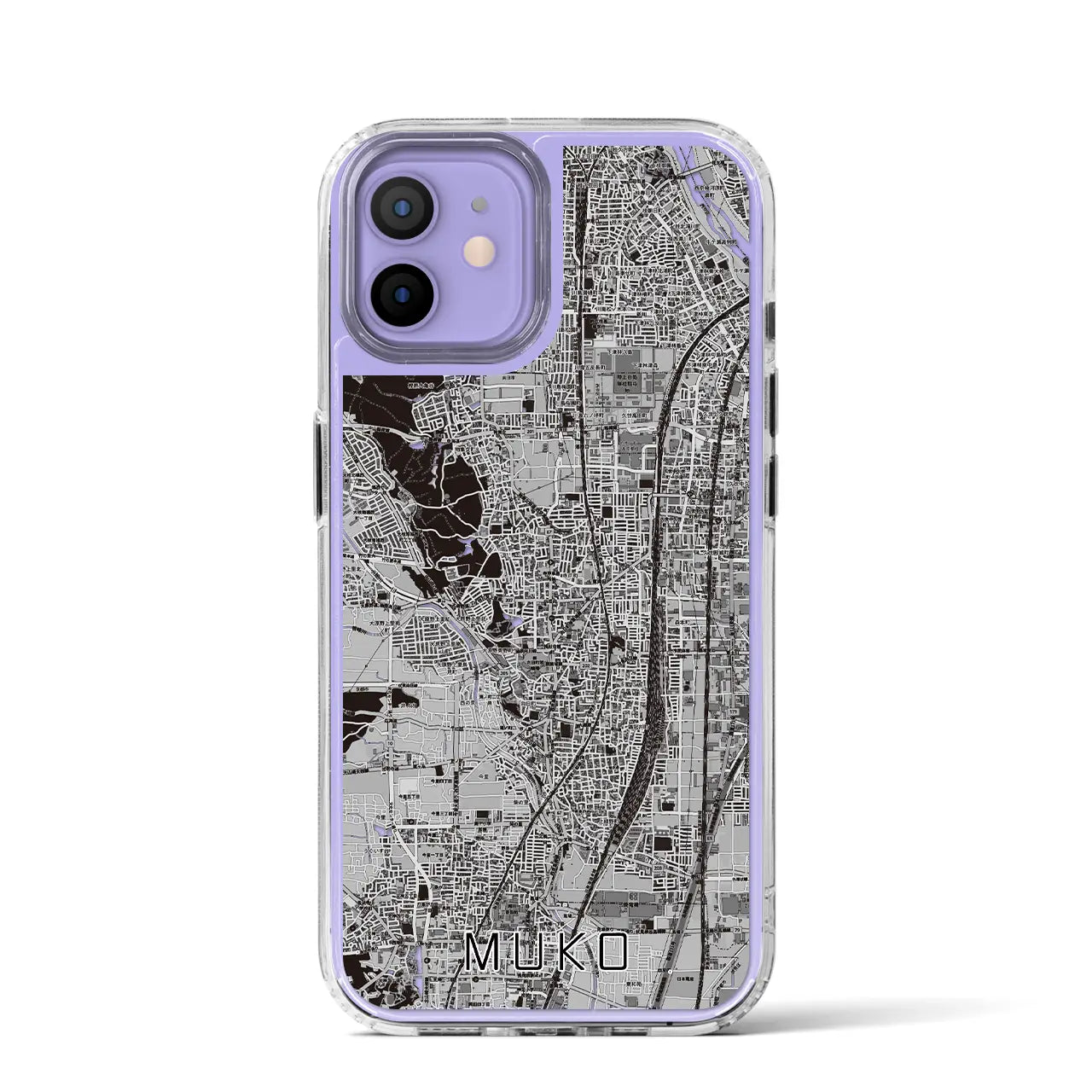 【向日（京都府）】地図柄iPhoneケース（MagSafeタイプ）
