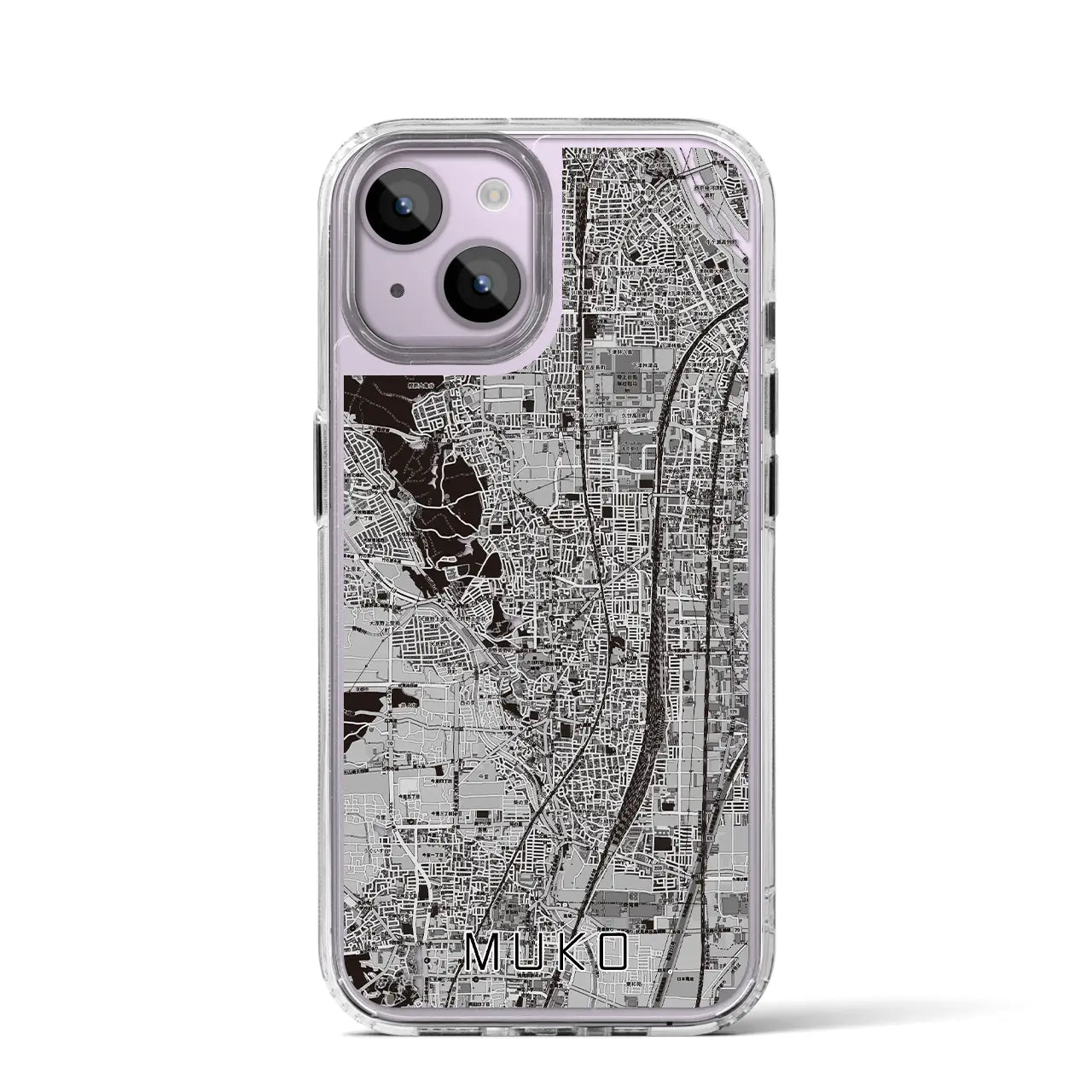 【向日（京都府）】地図柄iPhoneケース（MagSafeタイプ）