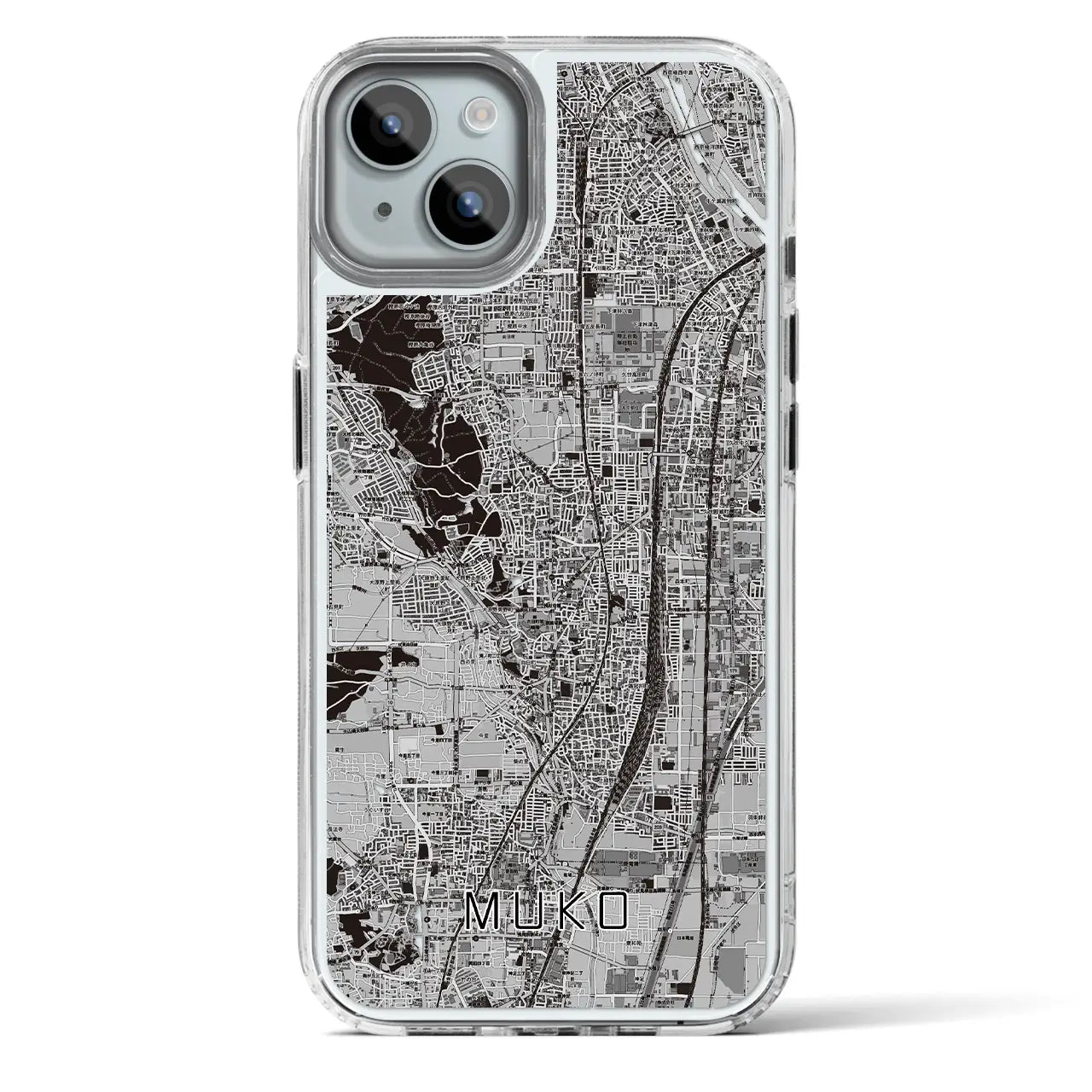 【向日（京都府）】地図柄iPhoneケース（MagSafeタイプ）