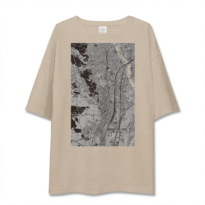 【向日（京都府）】地図柄ビッグシルエットTシャツ