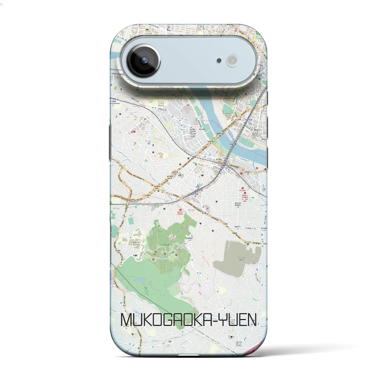 【向ヶ丘遊園（神奈川県）】地図柄iPhoneケース（バックカバータイプ）