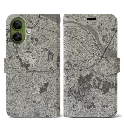 【向ヶ丘遊園（神奈川県）】地図柄iPhoneケース（手帳タイプ）