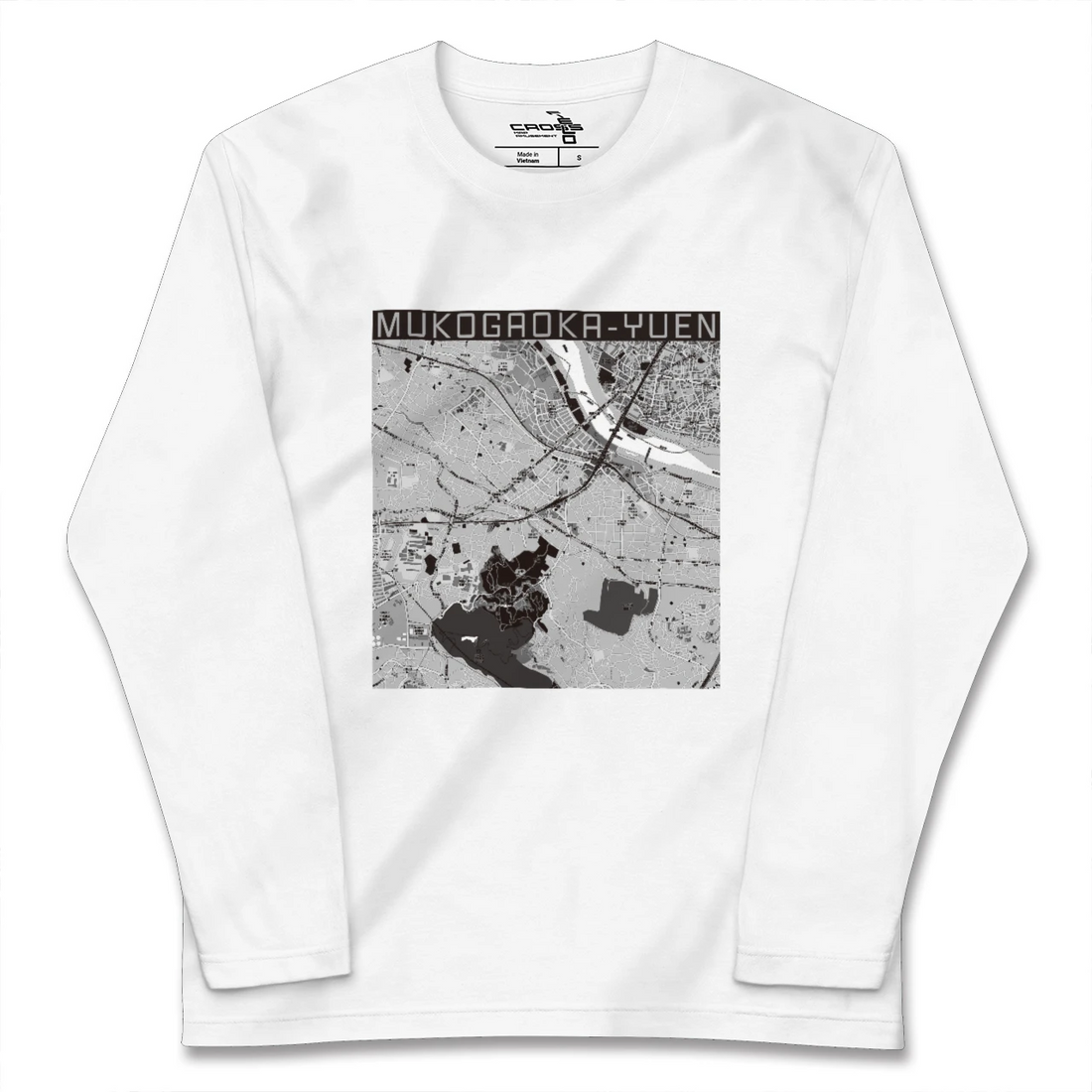 【向ヶ丘遊園（神奈川県）】地図柄ロングスリーブTシャツ
