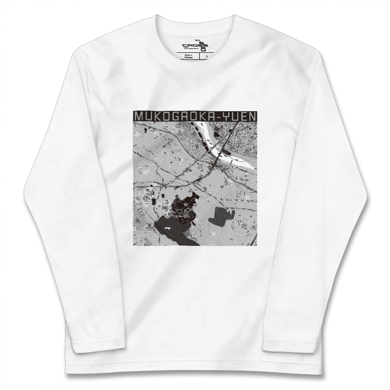 【向ヶ丘遊園（神奈川県）】地図柄ロングスリーブTシャツ