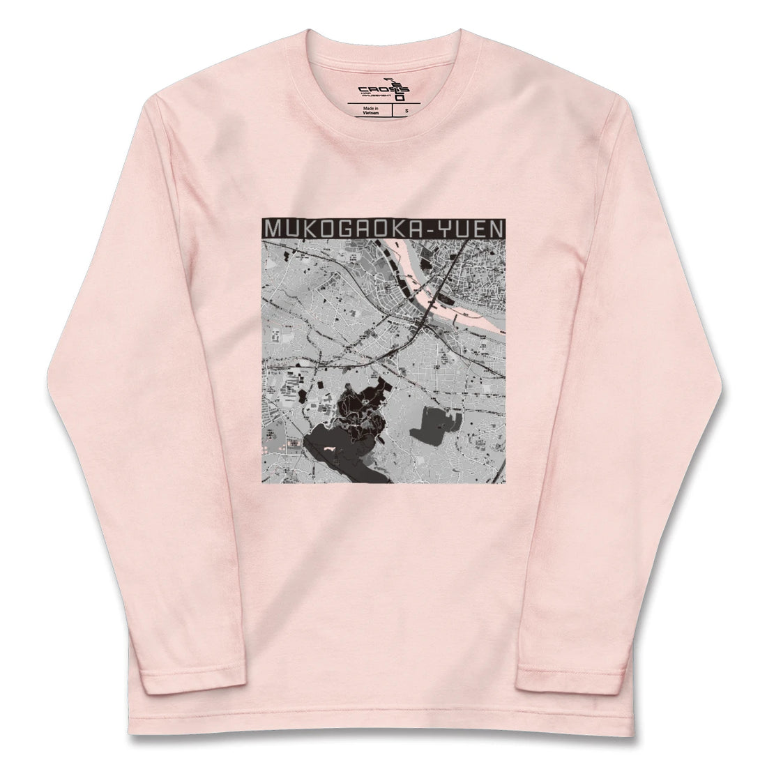 【向ヶ丘遊園（神奈川県）】地図柄ロングスリーブTシャツ