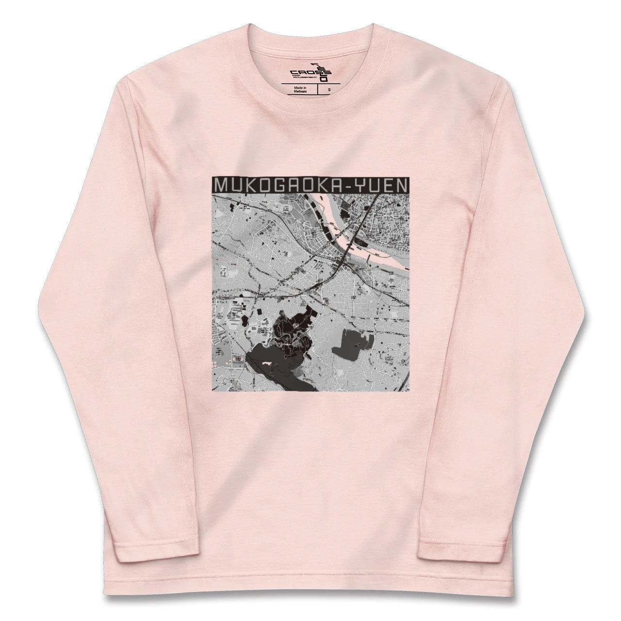 【向ヶ丘遊園（神奈川県）】地図柄ロングスリーブTシャツ