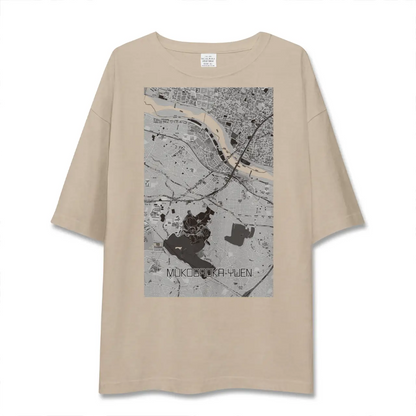 【向ヶ丘遊園（神奈川県）】地図柄ビッグシルエットTシャツ