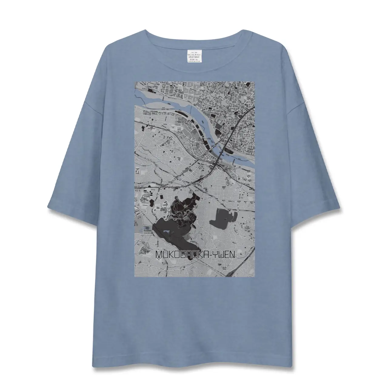 【向ヶ丘遊園（神奈川県）】地図柄ビッグシルエットTシャツ
