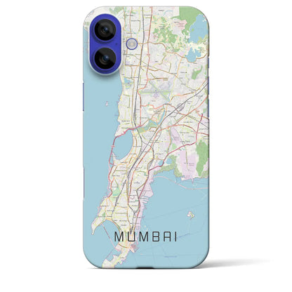 【ムンバイ（インド）】地図柄iPhoneケース（バックカバータイプ）ナチュラル・iPhone 16 Pro Max 用
