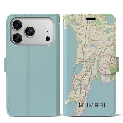 【ムンバイ（インド）】地図柄iPhoneケース（手帳タイプ）