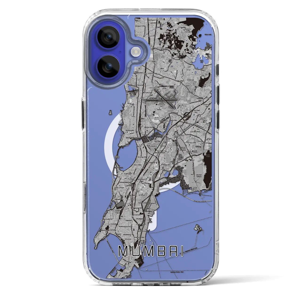 【ムンバイ（インド）】地図柄iPhoneケース（MagSafeタイプ）