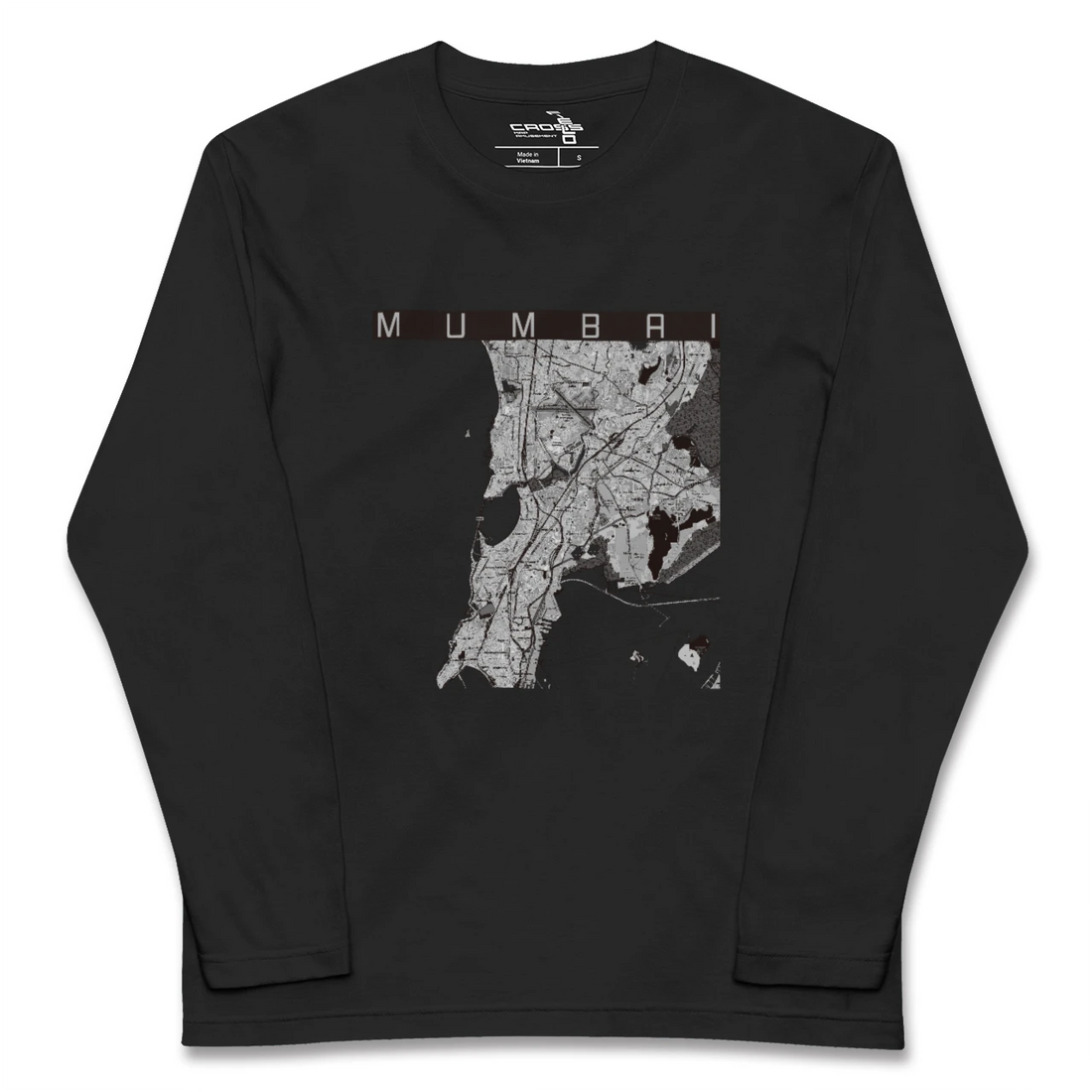 【ムンバイ(インド)】地図柄ロングスリーブTシャツ