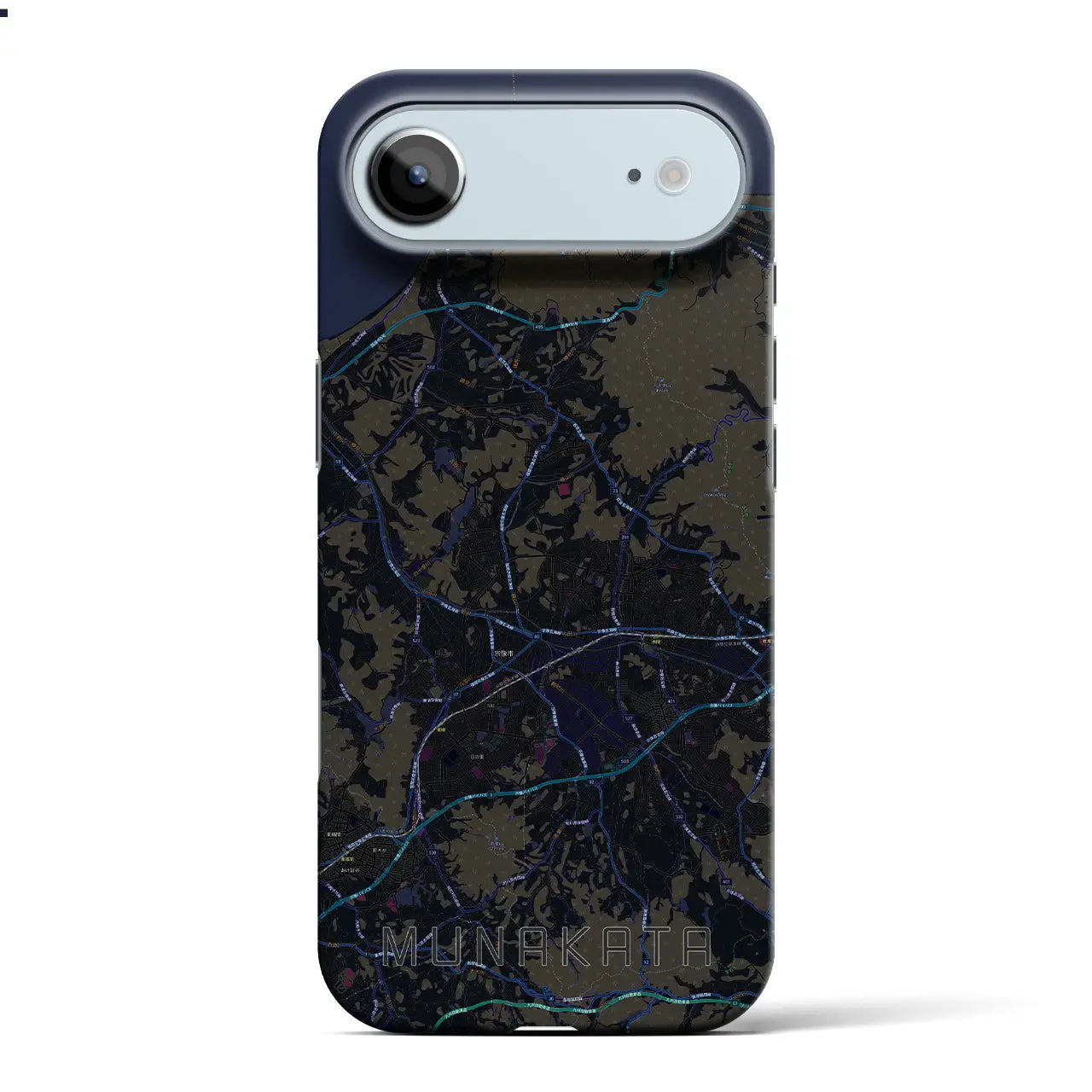 【宗像（福岡県）】地図柄iPhoneケース（バックカバータイプ）