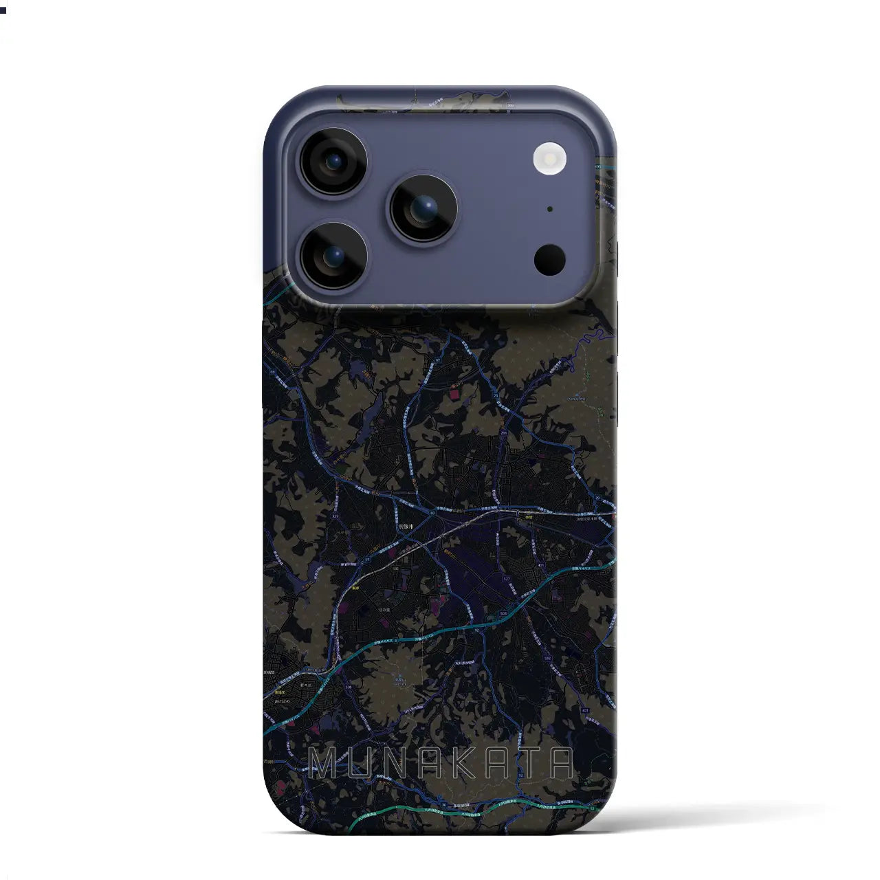 【宗像（福岡県）】地図柄iPhoneケース（バックカバータイプ）