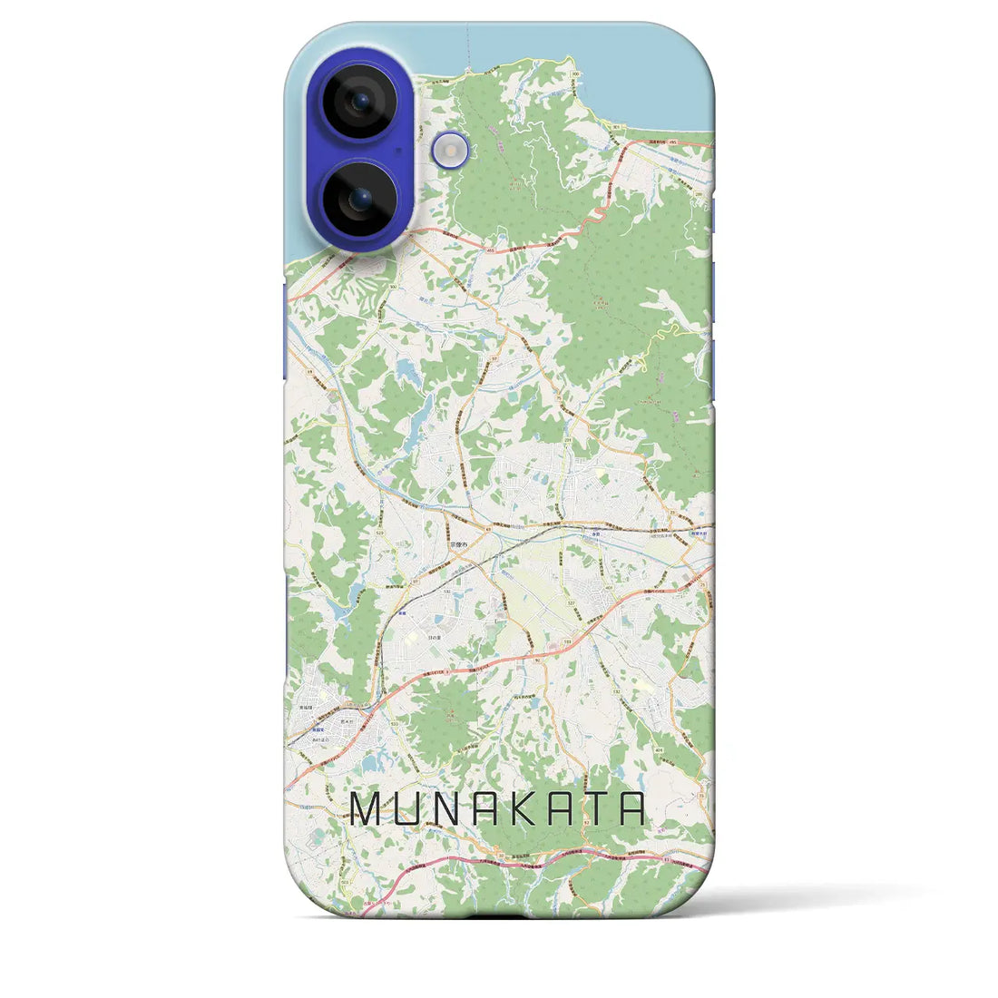 【宗像(福岡県)】地図柄iPhoneケース(バックカバータイプ)ナチュラル・iPhone 16 Pro Max 用