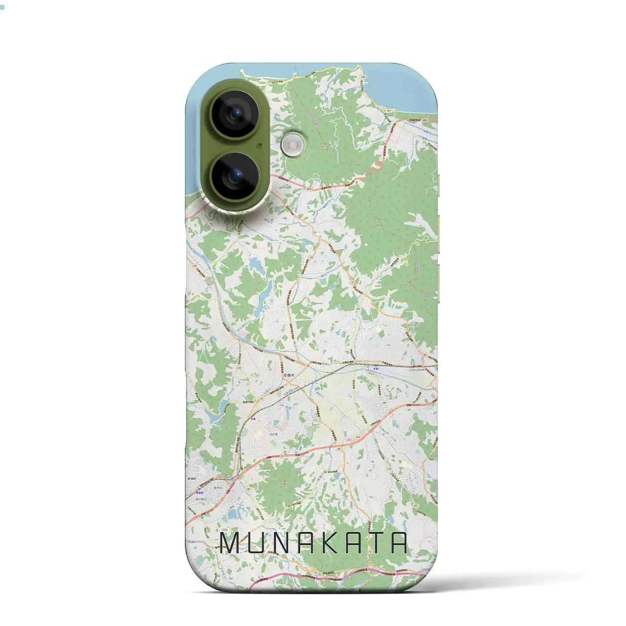 【宗像（福岡県）】地図柄iPhoneケース（バックカバータイプ）