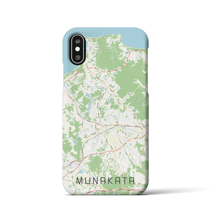 【宗像（福岡県）】地図柄iPhoneケース（バックカバータイプ）