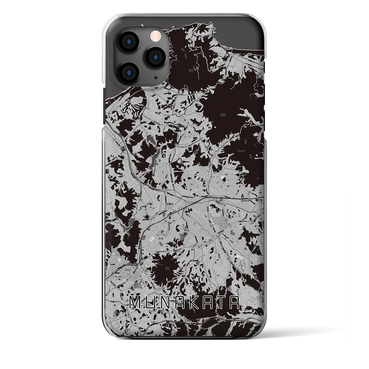 【宗像（福岡県）】地図柄iPhoneケース（クリアタイプ）