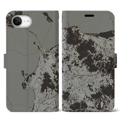 【宗像（福岡県）】地図柄iPhoneケース（手帳タイプ）