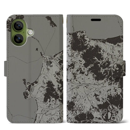 【宗像（福岡県）】地図柄iPhoneケース（手帳タイプ）