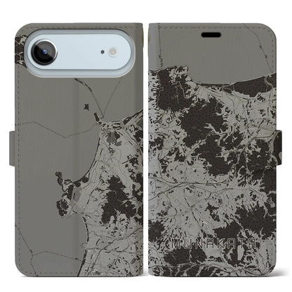 【宗像（福岡県）】地図柄iPhoneケース（手帳タイプ）