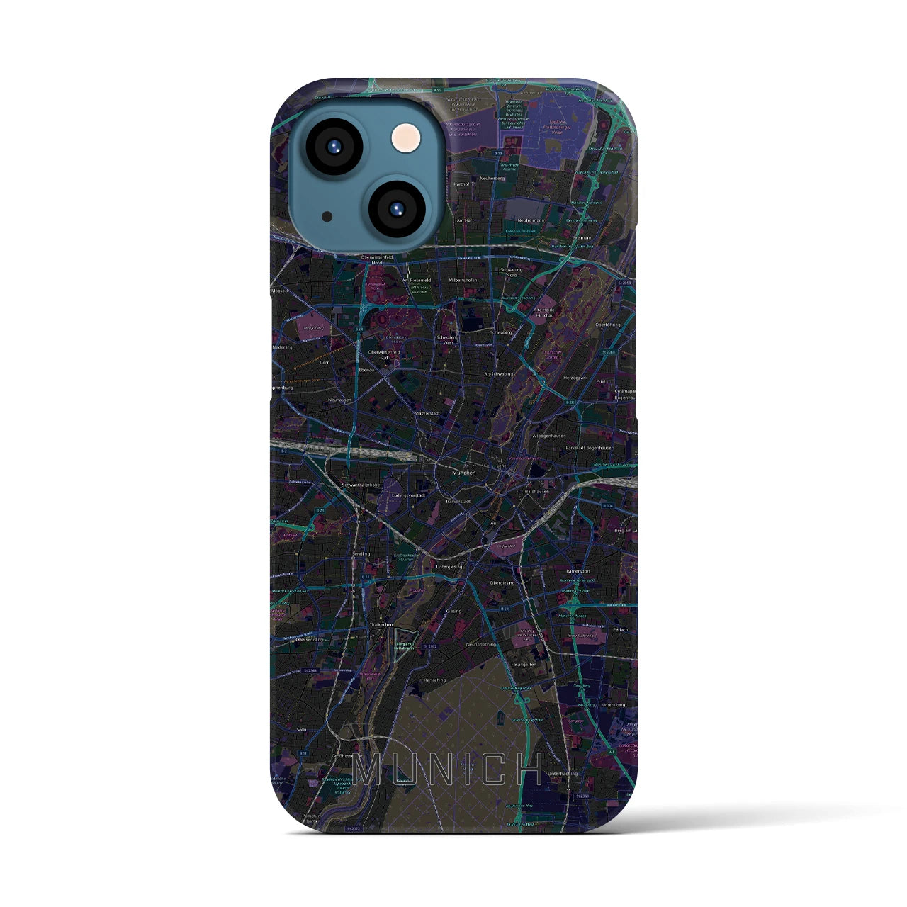 【ミュンヘン（ドイツ）】地図柄iPhoneケース（バックカバータイプ）