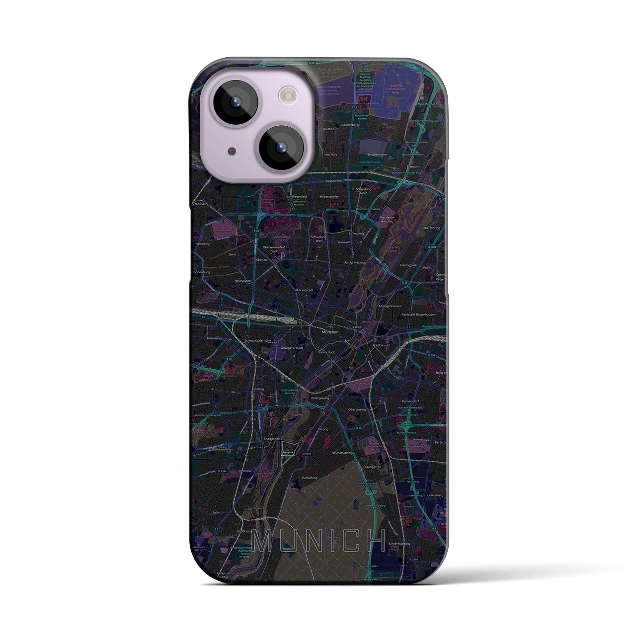【ミュンヘン(ドイツ)】地図柄iPhoneケース(バックカバータイプ)
