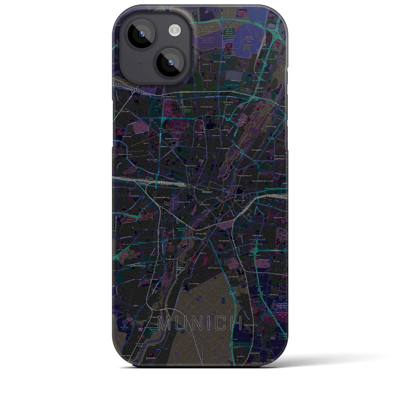 【ミュンヘン(ドイツ)】地図柄iPhoneケース(バックカバータイプ)