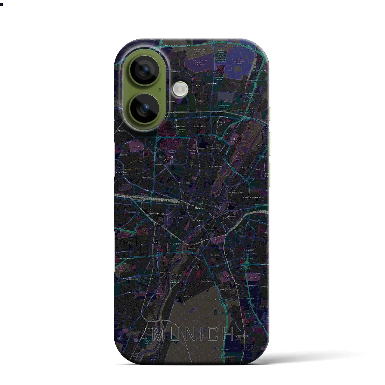 【ミュンヘン（ドイツ）】地図柄iPhoneケース（バックカバータイプ）