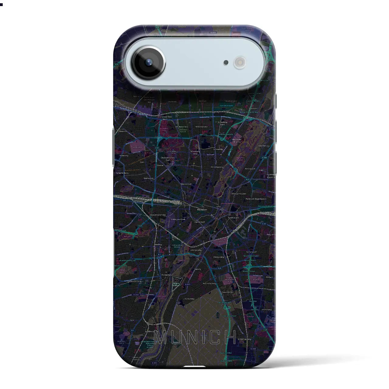 【ミュンヘン（ドイツ）】地図柄iPhoneケース（バックカバータイプ）