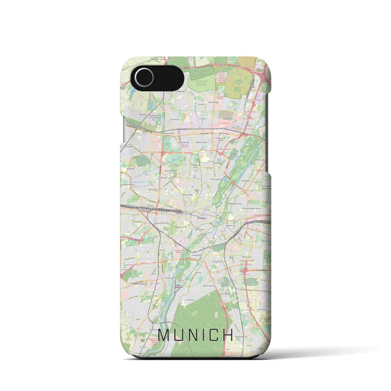 【ミュンヘン（ドイツ）】地図柄iPhoneケース（バックカバータイプ）