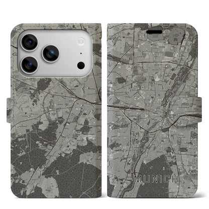 【ミュンヘン（ドイツ）】地図柄iPhoneケース（手帳タイプ）