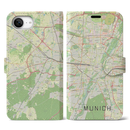【ミュンヘン（ドイツ）】地図柄iPhoneケース（手帳タイプ）
