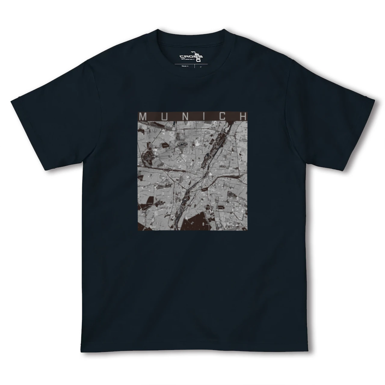 【ミュンヘン(ドイツ)】地図柄ヘビーウェイトTシャツ