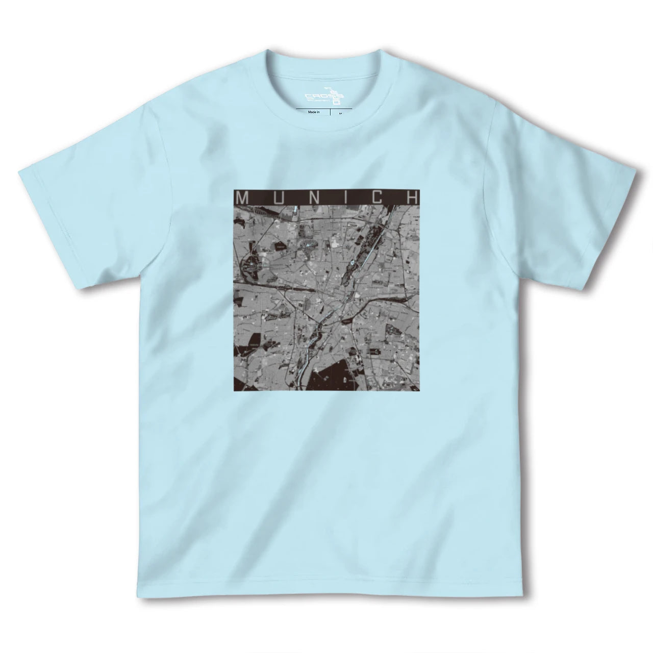 【ミュンヘン(ドイツ)】地図柄ヘビーウェイトTシャツ