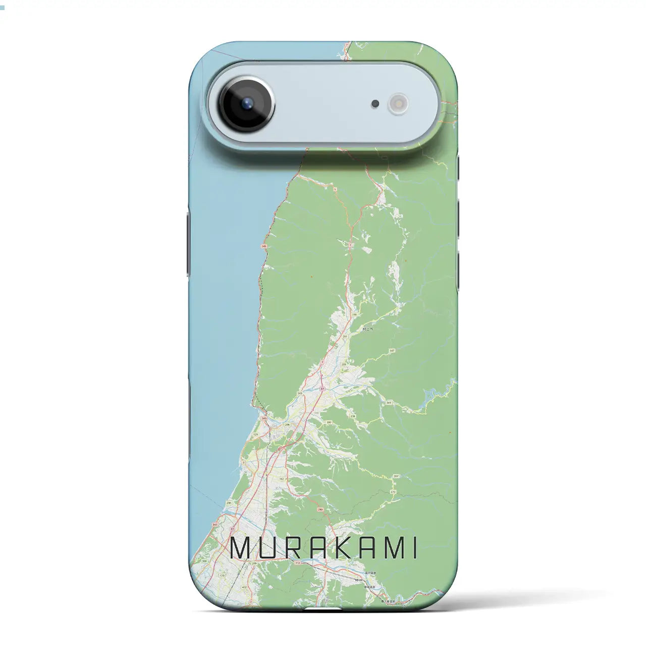 【村上（新潟県）】地図柄iPhoneケース（バックカバータイプ）