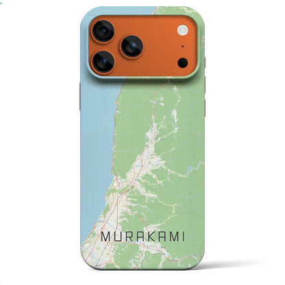 【村上（新潟県）】地図柄iPhoneケース（バックカバータイプ）