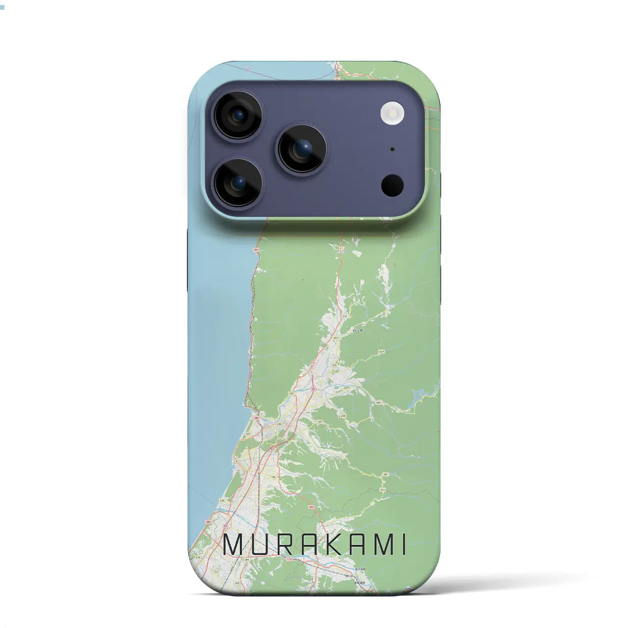 【村上（新潟県）】地図柄iPhoneケース（バックカバータイプ）