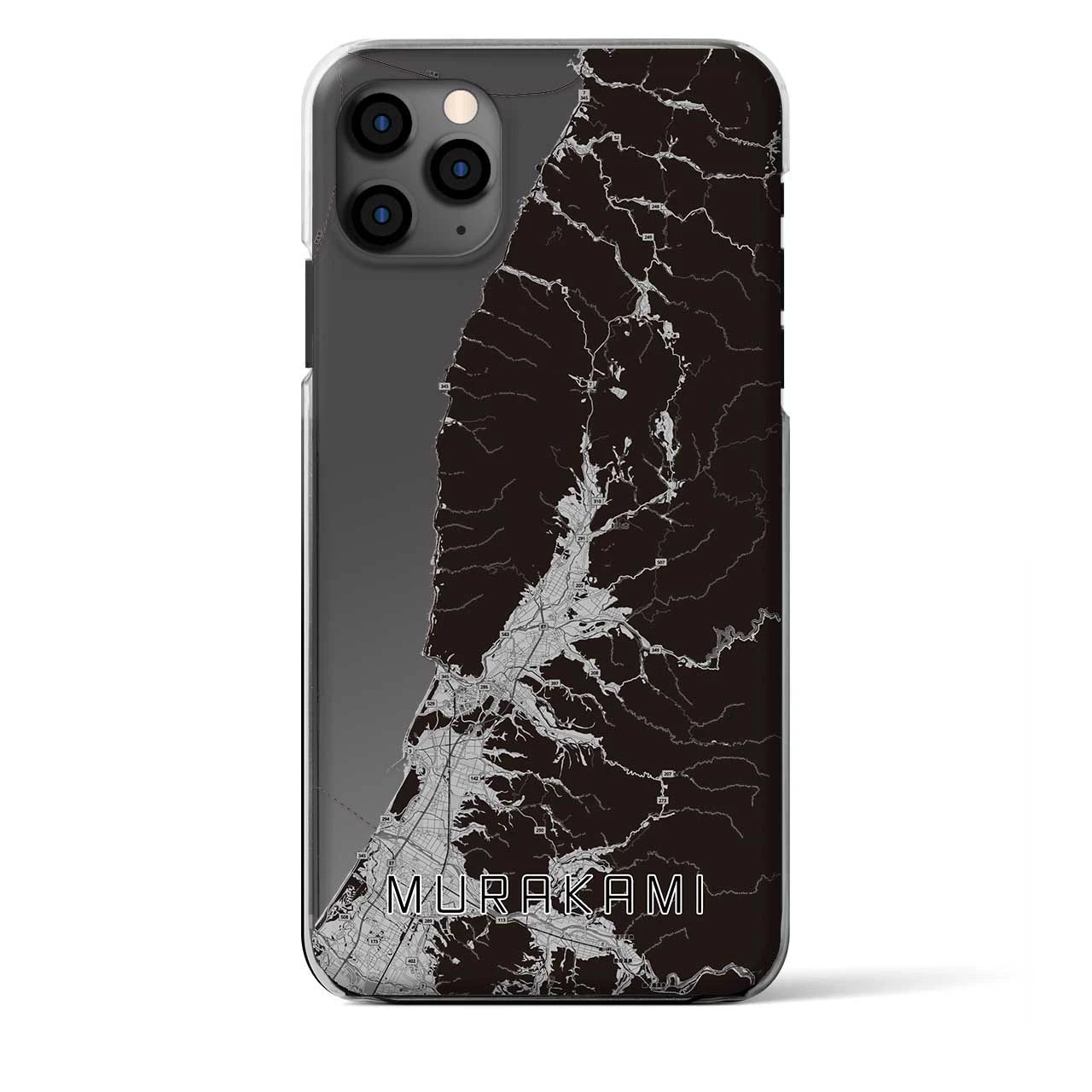 【村上（新潟県）】地図柄iPhoneケース（クリアタイプ）