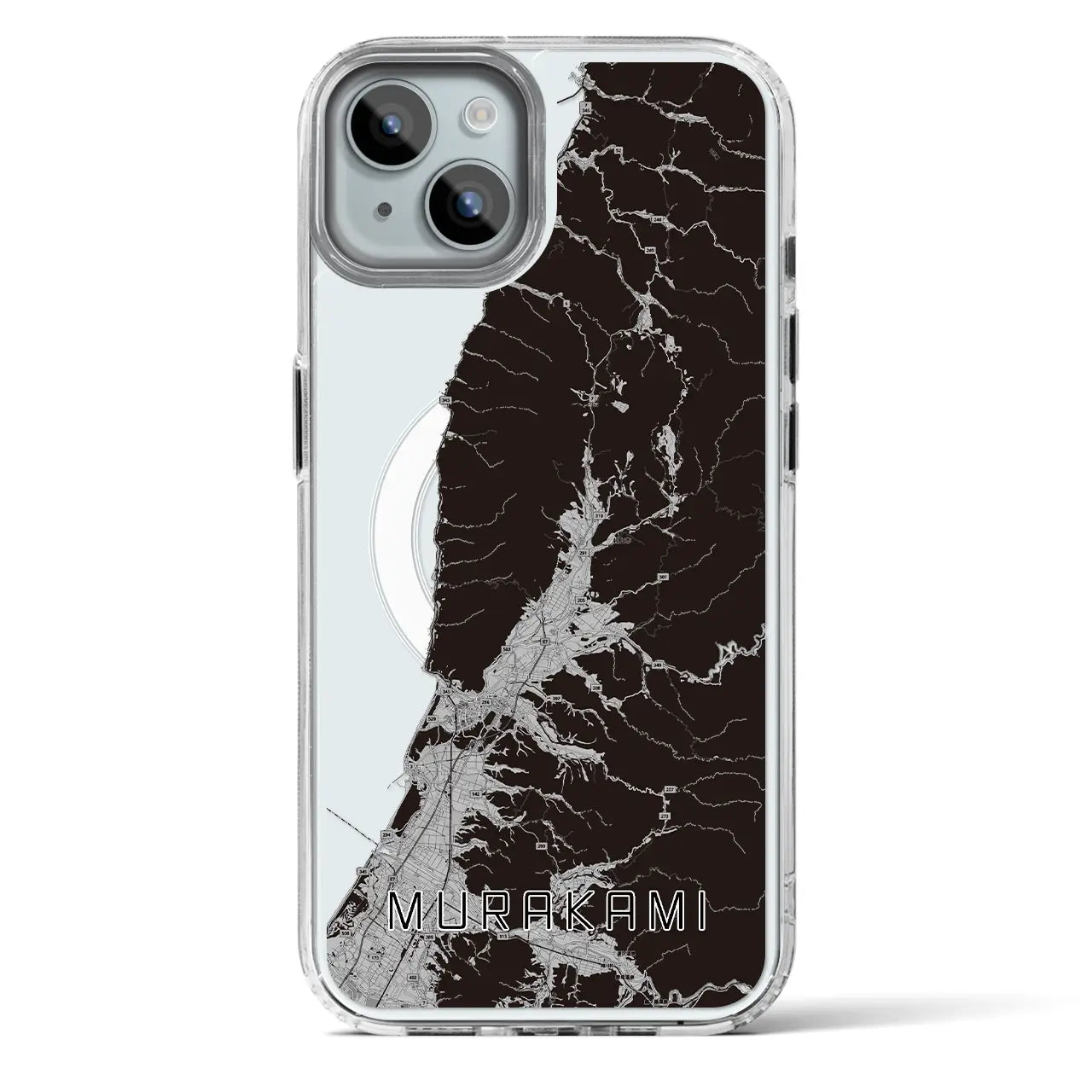 【村上（新潟県）】地図柄iPhoneケース（MagSafeタイプ）