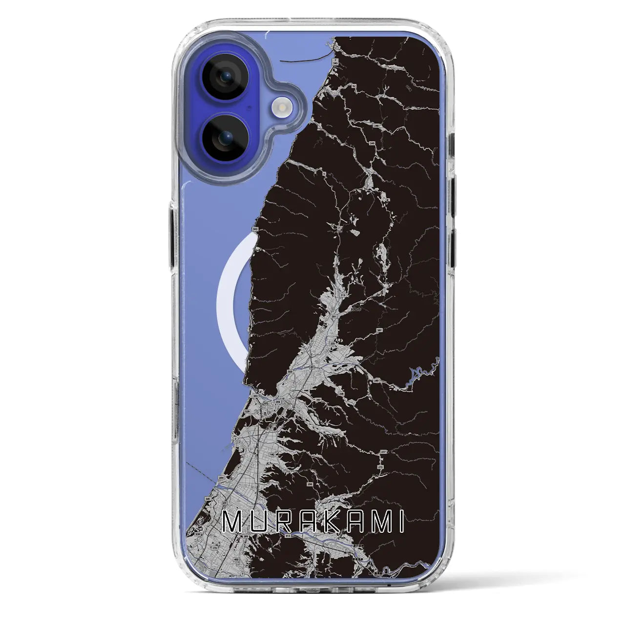 【村上（新潟県）】地図柄iPhoneケース（MagSafeタイプ）
