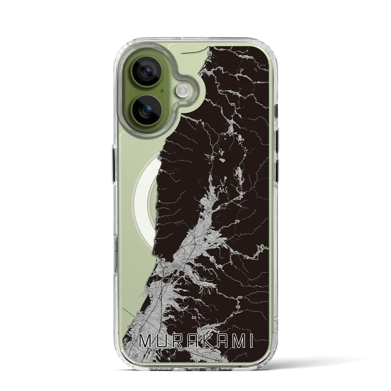 【村上（新潟県）】地図柄iPhoneケース（MagSafeタイプ）