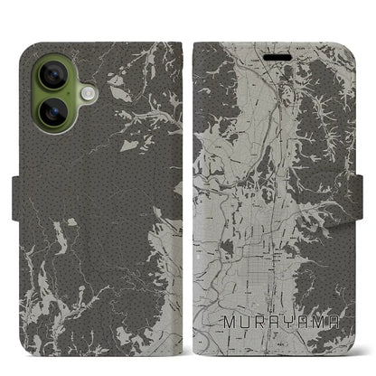 【村山（山形県）】地図柄iPhoneケース（手帳タイプ）