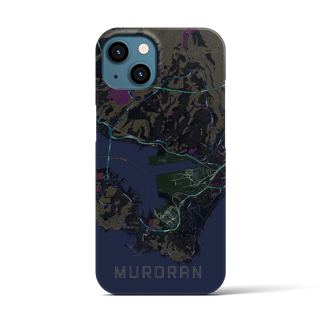 【室蘭（北海道）】地図柄iPhoneケース（バックカバータイプ）
